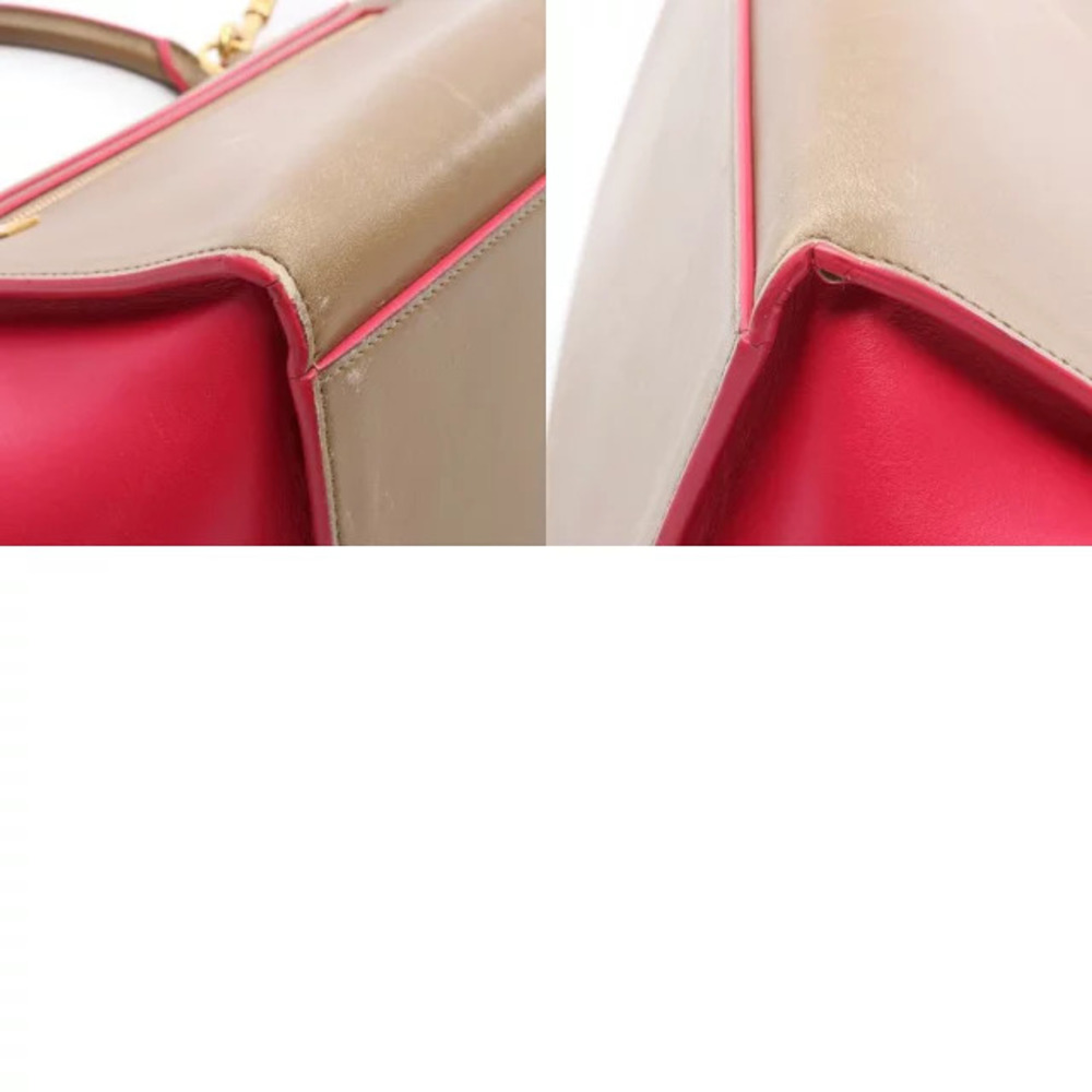 Celine Leather Handbag Trapeze Tones Pink Brown - Picture 10 of 10